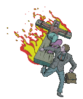 fire jesus Sticker by Harry Jow