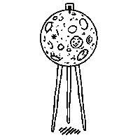 Moon Wristroll Sticker by Loretto.Studio