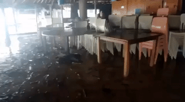 Seafront Restaurant in Vanuatu Left Strewn With Debris After Cyclone