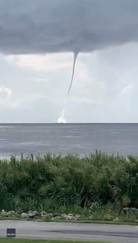 Waterspout Towers Over Florida's Lake Okeechobee