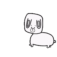 Daifukugosousya sad rabbit walk trouble Sticker