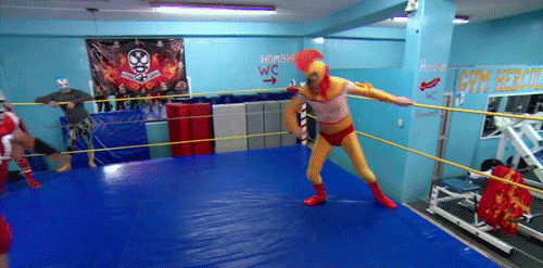 lucha libre conan obrien GIF by Team Coco