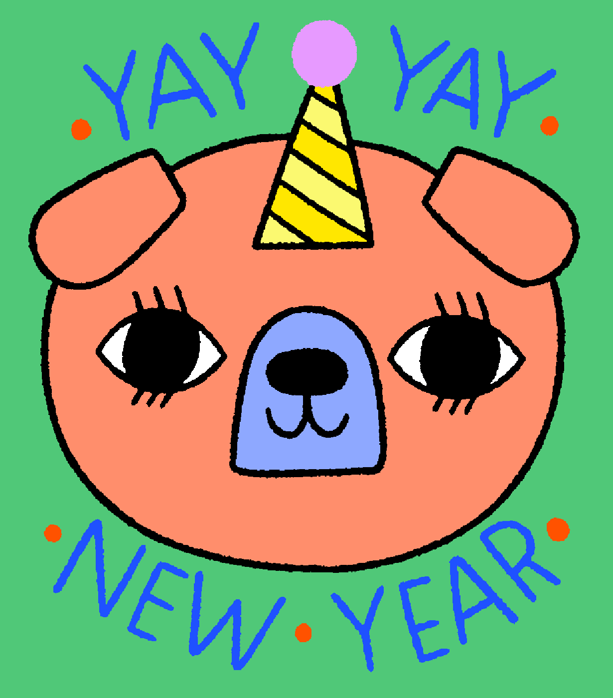 New Years Dog GIF by Anke Weckmann - Find &amp; Share on GIPHY