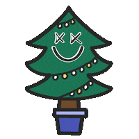 Happy Christmas Tree Sticker