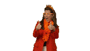Happy Orange Sticker by Postcode Loterij