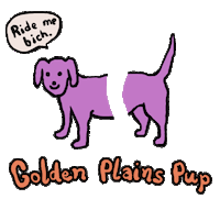 golden plains dog Sticker by Andrew Onorato