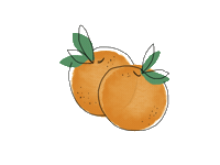 jennywakeandbake orange fruit citrus jennywakeandbake Sticker