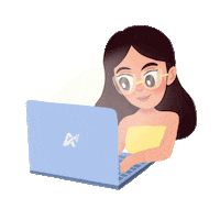 acymariano girl work working type Sticker