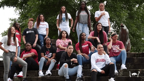 College Basketball Squad GIF by Arkansas Razorbacks