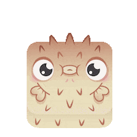 Puffer Fish Mind Blown Sticker by Blooket