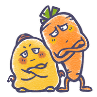 Potato Carrot Sticker