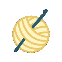 Crochet Knitting Sticker by Hobbii