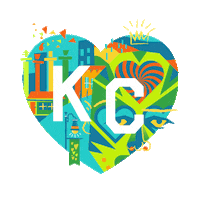 ParadeOfHearts love art crown kc Sticker