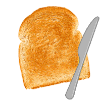 Toast Butter Sticker by Dromona