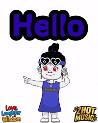 Digital Animation Happy Hello GIF by Zhotcita