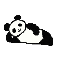 atataka_ionsen giphyupload panda lazy パンダ Sticker