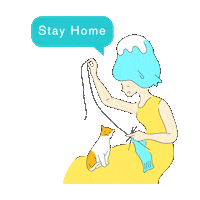 Home Stayathome Sticker by KAKIYUKI