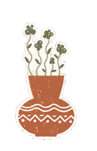 Flowers Flowerpot Sticker