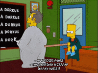 bart simpson blackboard GIF