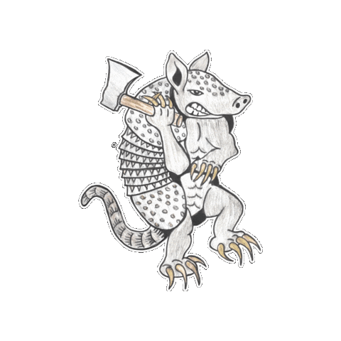 armadilloaxethrowing armadillo armadilloaxethrowing armadilloaxe Sticker
