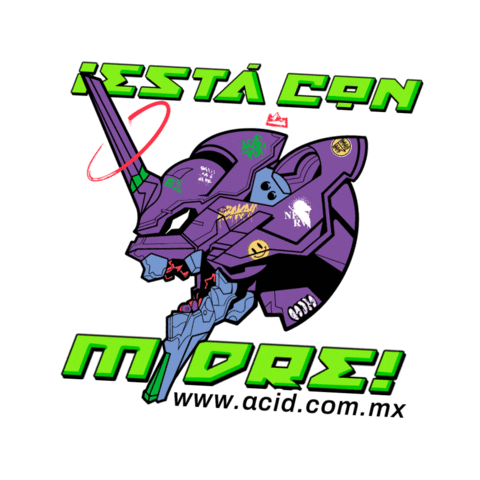 ACIDPOPMX anime mexico evangelion shinji Sticker