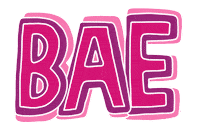 Pink Babe Sticker by Poppy Deyes