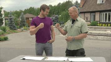 rock paper scissors yes GIF by Mike Holmes