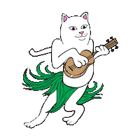 Disgusted Hula Sticker by RIPNDIP