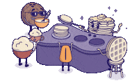 Family Breakfast Sticker by SomosWhyNot