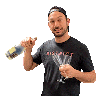 districtnhv happy hour wine time district pop bottles Sticker