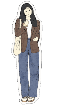 Blue Jeans Girl Sticker