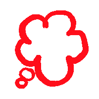 xedez think bubble feel thought Sticker