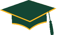 Graduating Green And Gold Sticker by Baylor University