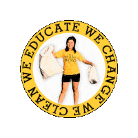 We Change Make A Difference Sticker by Trash Hero World