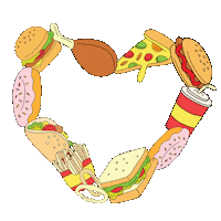 Heart Pizza Sticker by Lieblings-Stück