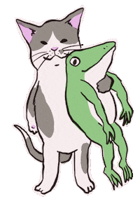 猫 Sticker by 河童堂