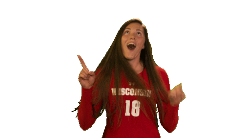 Wisconsin Volleyball Sport Sticker by Wisconsin Badgers