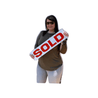 ReallyRealRealEstate happy real estate sold kirstie Sticker