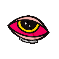 yourfavoriteedible mindful mindful indulgence mindful logo wavy eye Sticker