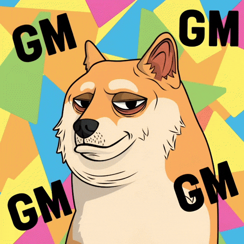 Good Morning Illustration GIF by Doge Pound