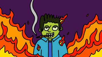 Fire Smoking GIF by herbertonic