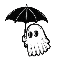 Sad Ghost Sticker