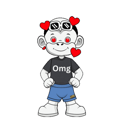 White Monkey Omg Sticker by Zhot