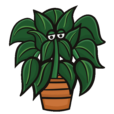 Unimpressed Plant Pot Sticker by JellaCreative