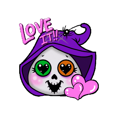 ColitisNinja giphygifmaker love halloween hearts Sticker