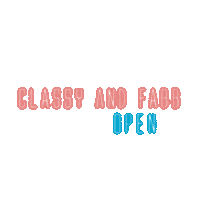 Neon We Are Open Sticker by classyandfabb