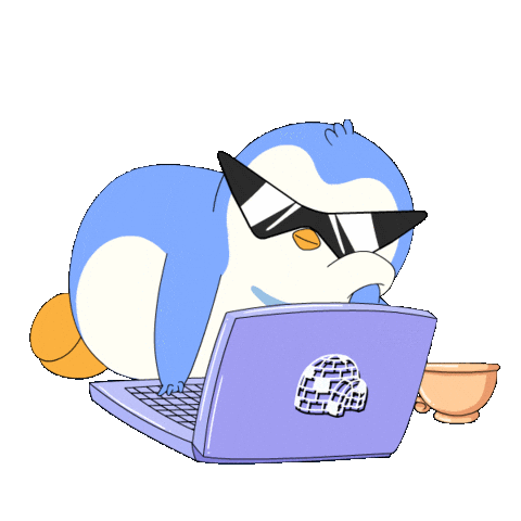 Work Working Sticker by Pudgy Penguins