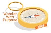 LetsRoam compass roam scavenger hunt lets roam Sticker