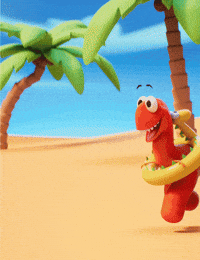 Excited Summer GIF by Claynosaurz