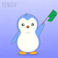 Happy Green Flag GIF by Pudgy Penguins